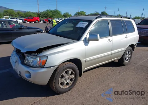 2005 Toyota Highlander V6 z USA, uszkodzony, nr VIN JTEDP21A250072045
